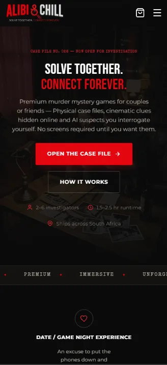 Mobile website design example by Coetsee Digital