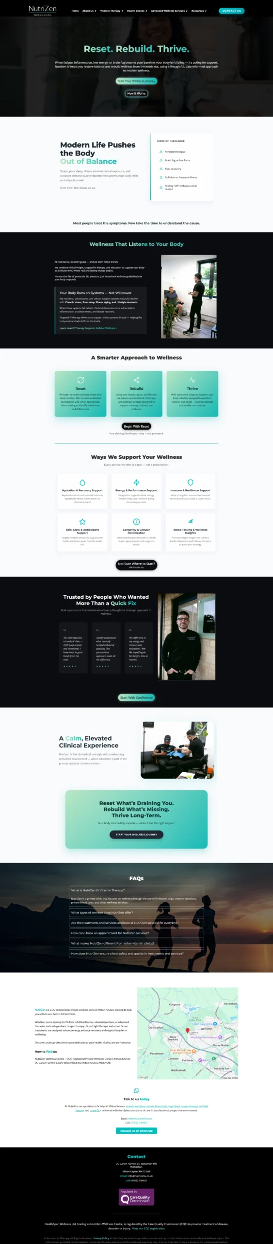 Nutrizen Homepage Redesign